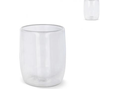 Double wall coffee glass Marian 230 ml