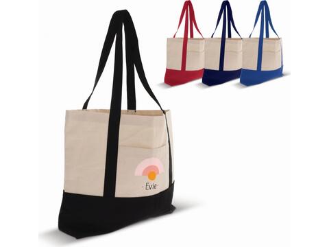 Beach bag cotton canvas OEKO-TEX® 280g/m² 42x10x30cm