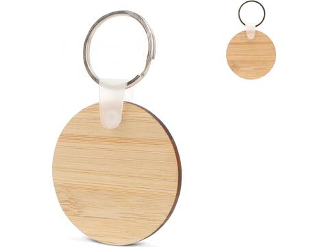 Keyring Bamboo round