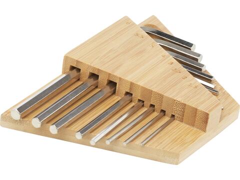 Allen bamboo hex key tool set