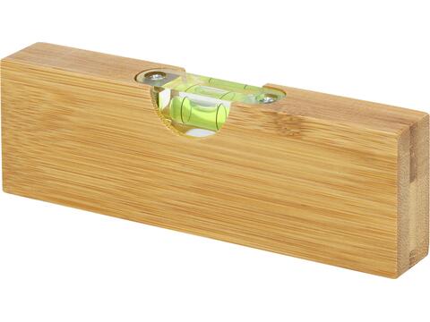 Flush bamboo spirit level with bottle opener