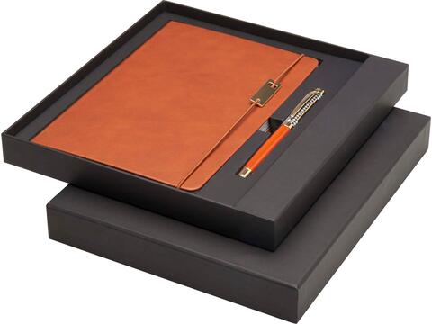 Legato A5 notebook with ballpoint and rollerball pen set