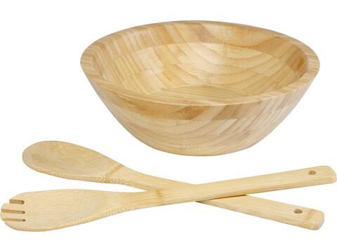 Argulls bamboo salad bowl and tools