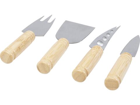 Cheds 4-piece bamboo cheese set