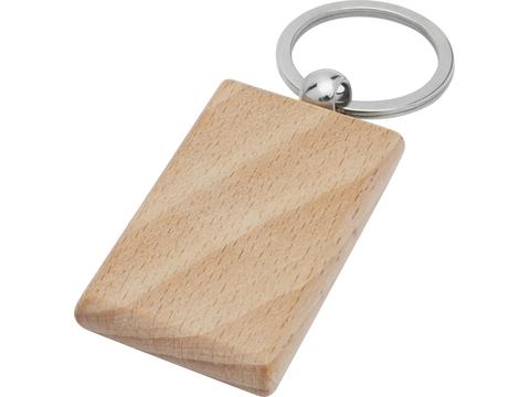 Gian beech wood rectangular keychain