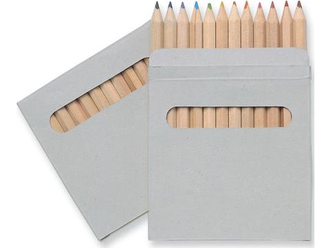 12 coloured pencils set