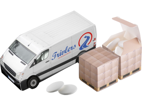 Delivery van with mints