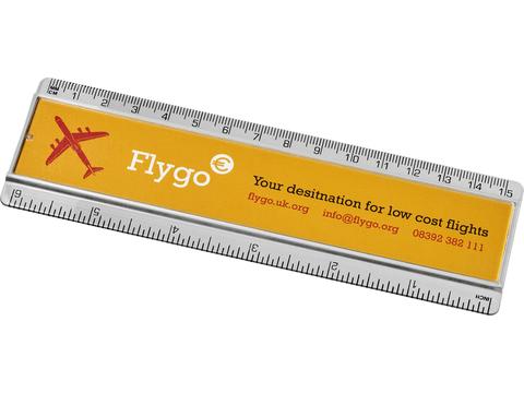 Ellison 15 cm plastic ruler with paper insert