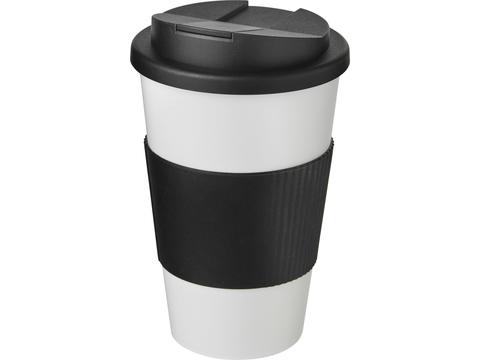 Americano® 350 ml tumbler with grip & spill-proof lid