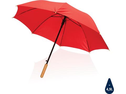 23" Impact AWARE™ RPET auto open bamboo umbrella