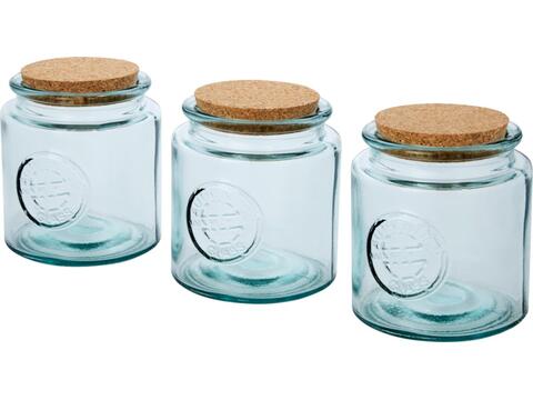 Aire driedelige pottenset van 800 ml gerecycled glas