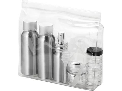 Frankfurt airline approved alu travel bottle set