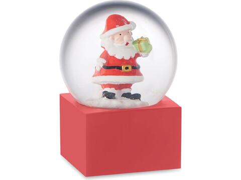 Small snow ball glass ornament