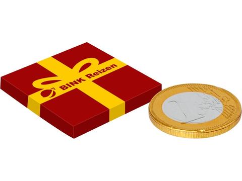 Little box with chocolate coin