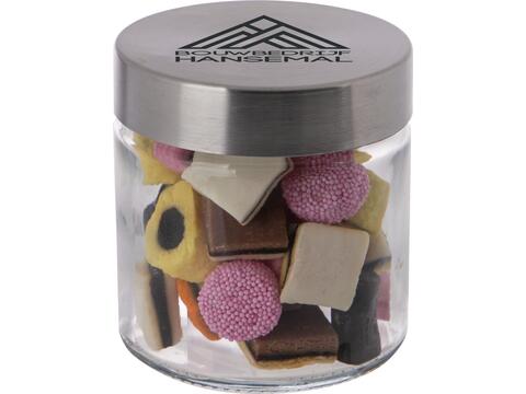 Glass jar stainless steel lid 0,35l with Allsorts Liquorice