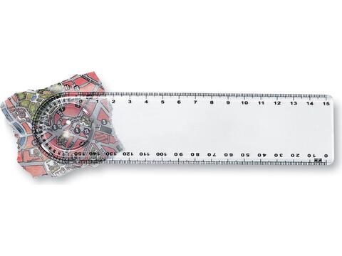 Ruler with magnifier