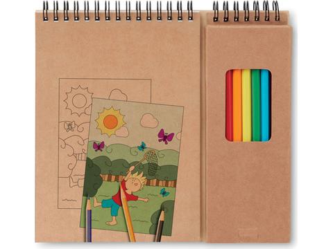 Colouring set with notepad