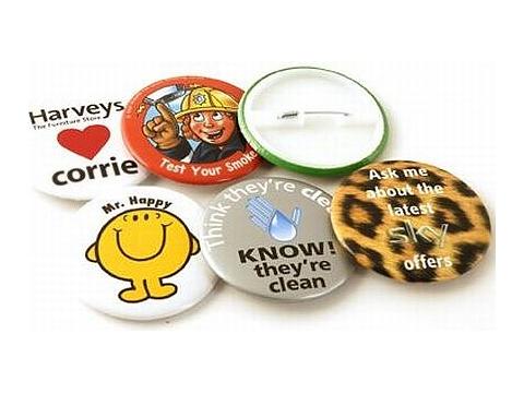 Button badges 76 mm.