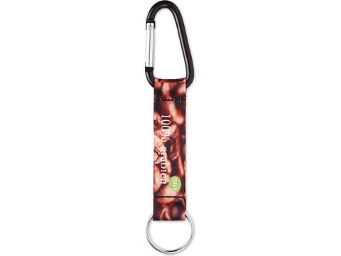 Custom-Made Duurzame karabijnhaak met RPET band in full colour – volledig eigen design