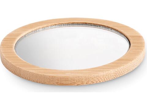 Bamboo make-up mirror