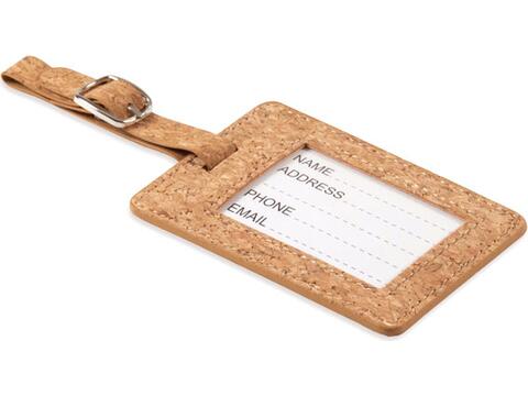 Cork luggage tag