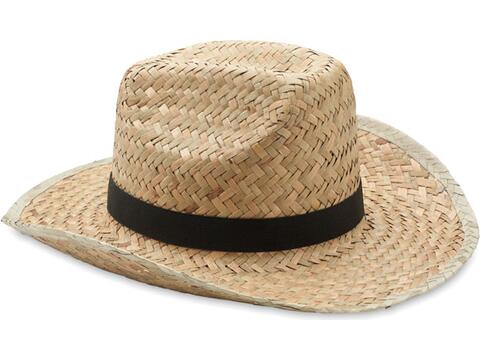 Natural straw cowboy hat