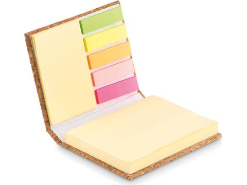 Cork sticky note memo pad