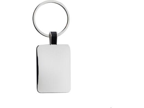 RCS recycled zinc alloy rectangle keyring