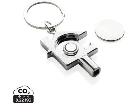 RCS recycled zinc alloy 3 in 1 keychain