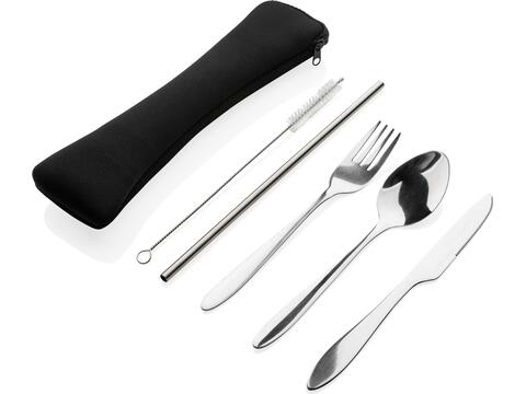 4 PCS stainless steel re-usable cutlery set