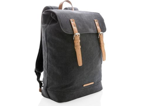 Canvas laptop backpack PVC free