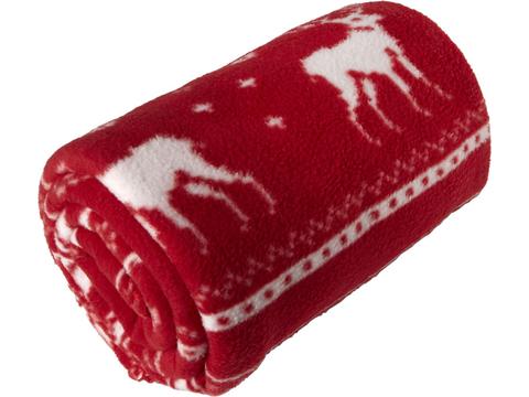 Polar fleece reindeer blanket