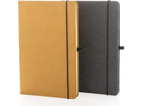 Recycled leather hardcover notebook A5