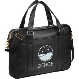 12020100 luxe laptop tas oxford bedrukt met logo