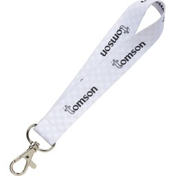 Mini lanyard met 2 zijde sublimatie voorzien van haak