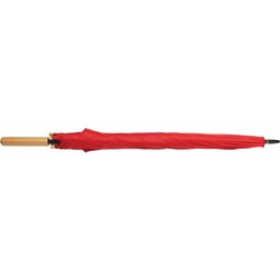 23" Impact AWARE™ RPET 190T auto open bamboe paraplu-rood-gesloten