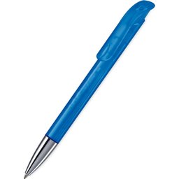 Balpen Atlas Transparant met Metalen Tip-transparant blauw