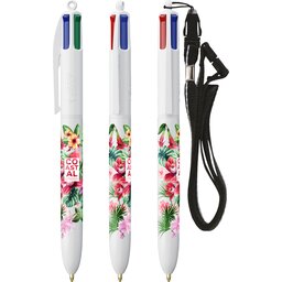 BIC 4 Colours balpen   lanyard bedrukken