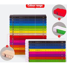 Duimstok gekleurde vouwmeters