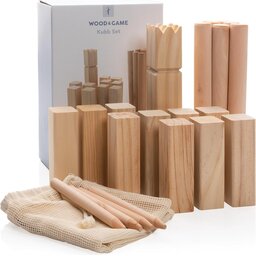 Houten kubb set-verpakking