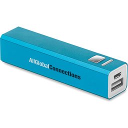 Powerbank Poweralu-blauw gepersonaliseerd