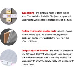 Wooden folding ruler Perfekt 10