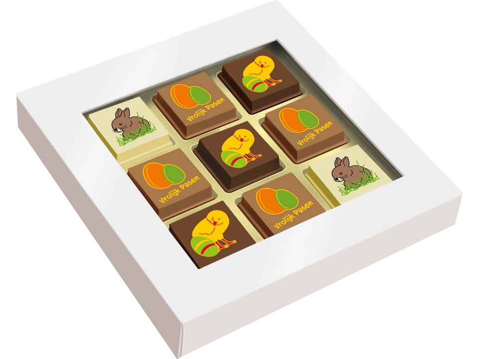 Geschenkdoosje met 9 Paas Pralines