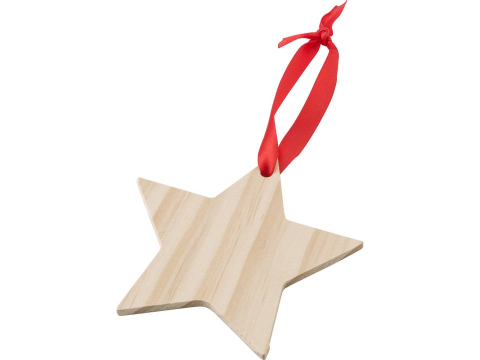 Houten kerstornament Ster