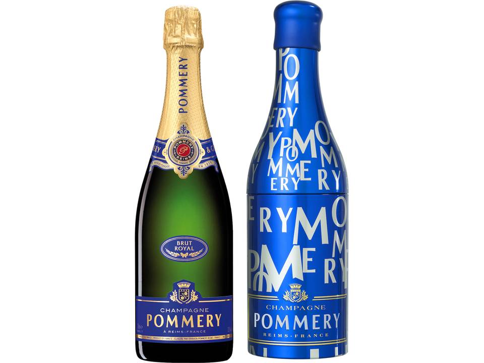 Pommery metalen doos met letters