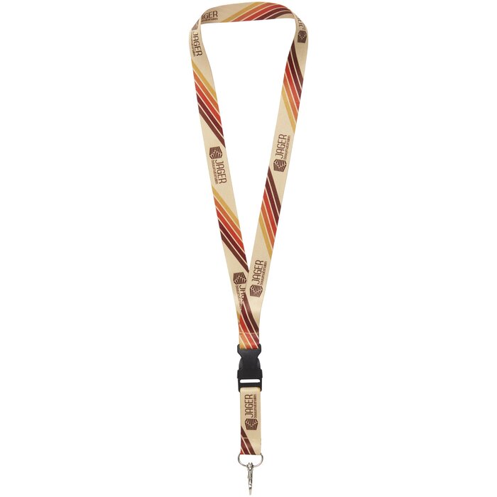 Lanyard met dubbelzijdige sublimatie voorzien van haak en buckle