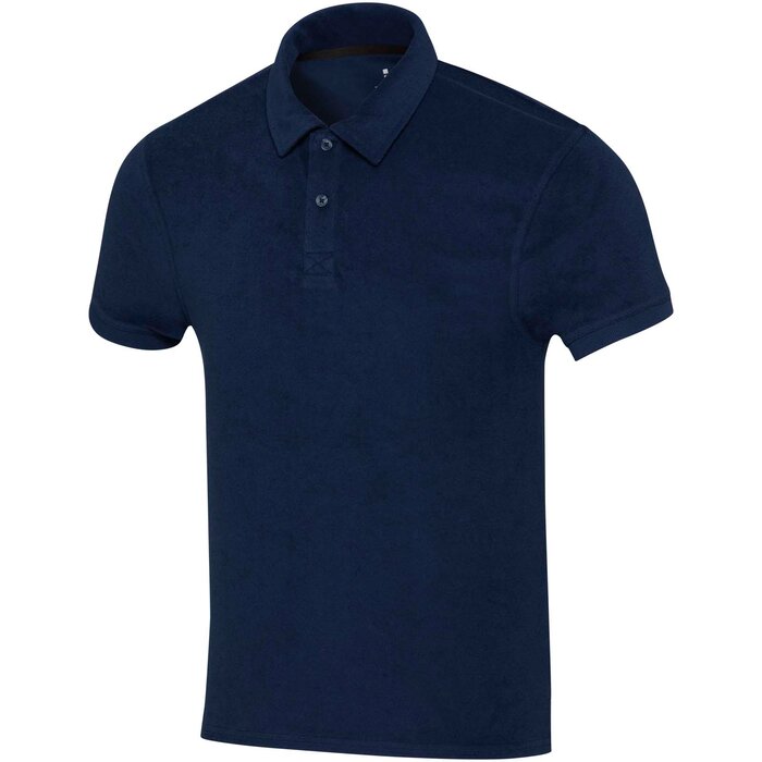 Cloud Blue Akoya gerecyclede terry unisex polo