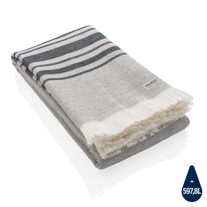 Ukiyo Yumiko AWARE™ Hammam Handdoek 100x180cm-donkerblauw