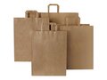 Sac en papier Kraft 80-90 g/m² avec poignées plates, taille moyenne 12