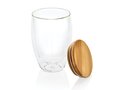 Verre double paroi 350ml avec couvercle en bambou 3